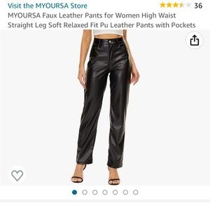 Size large faux leather